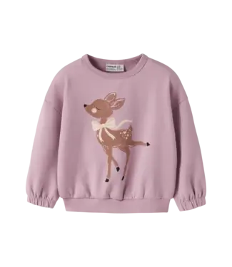 Name it mini Hertjes roze meisjes sweater