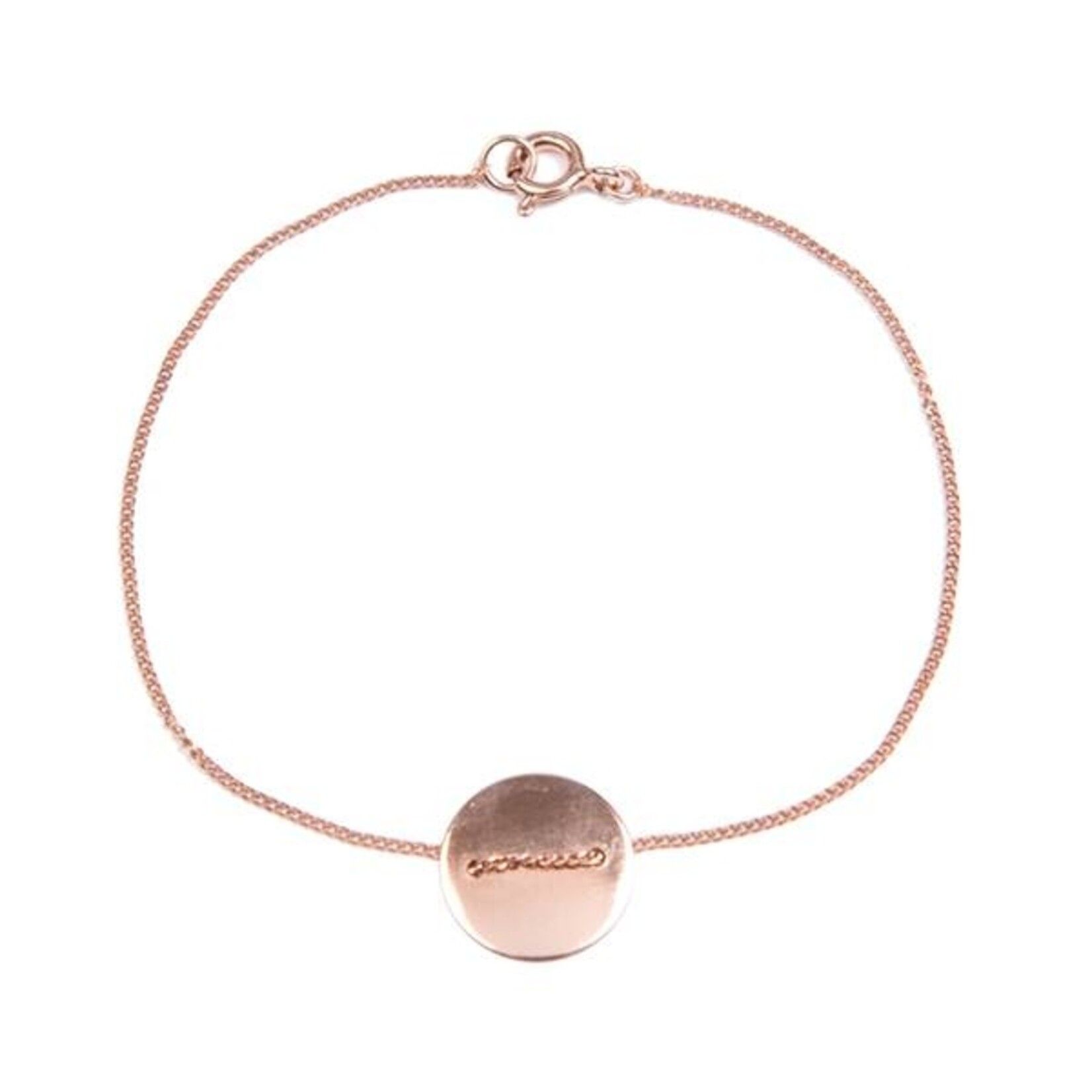 charlotte wooning armband geometry coin - rose