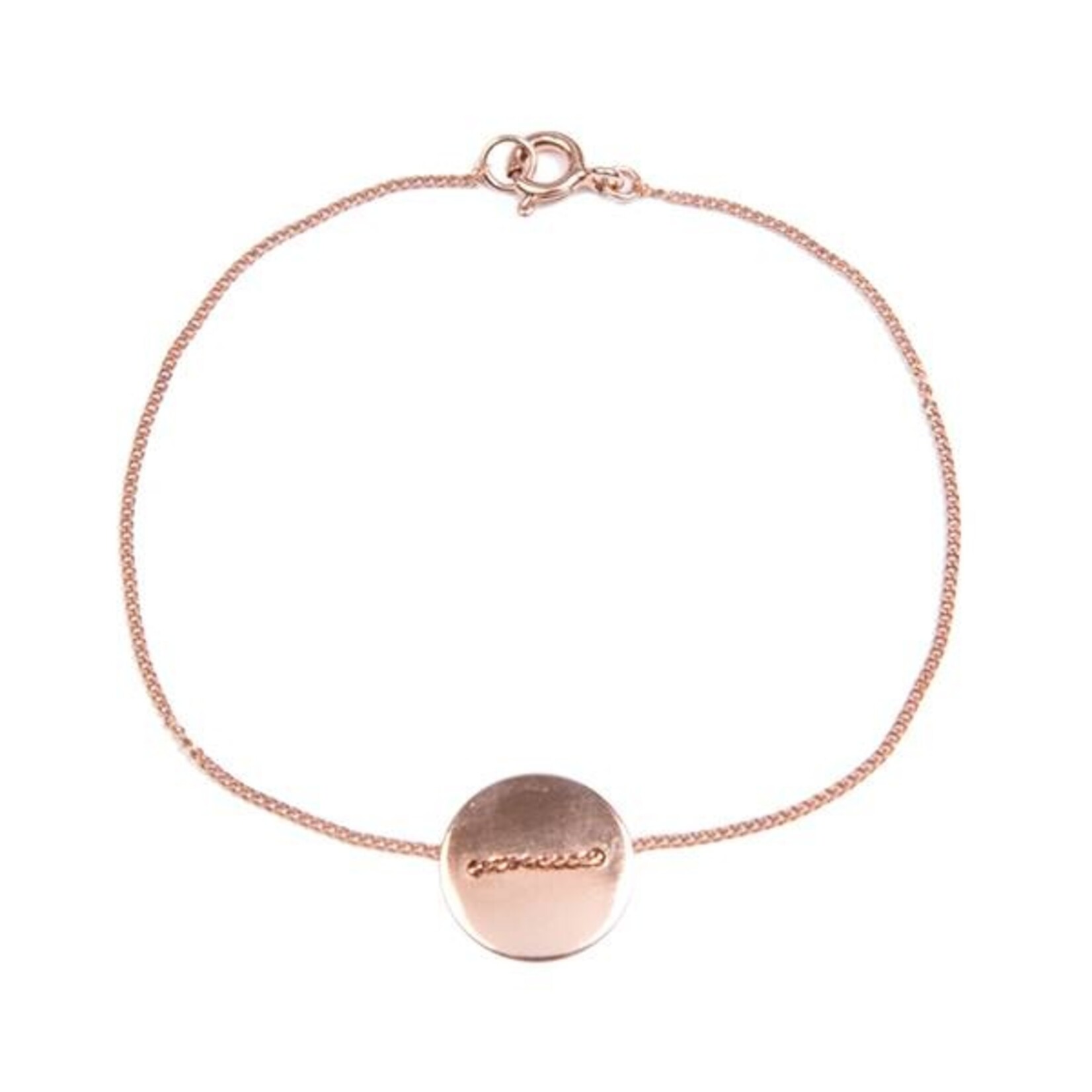 charlotte wooning bracelet geometry coin - rose