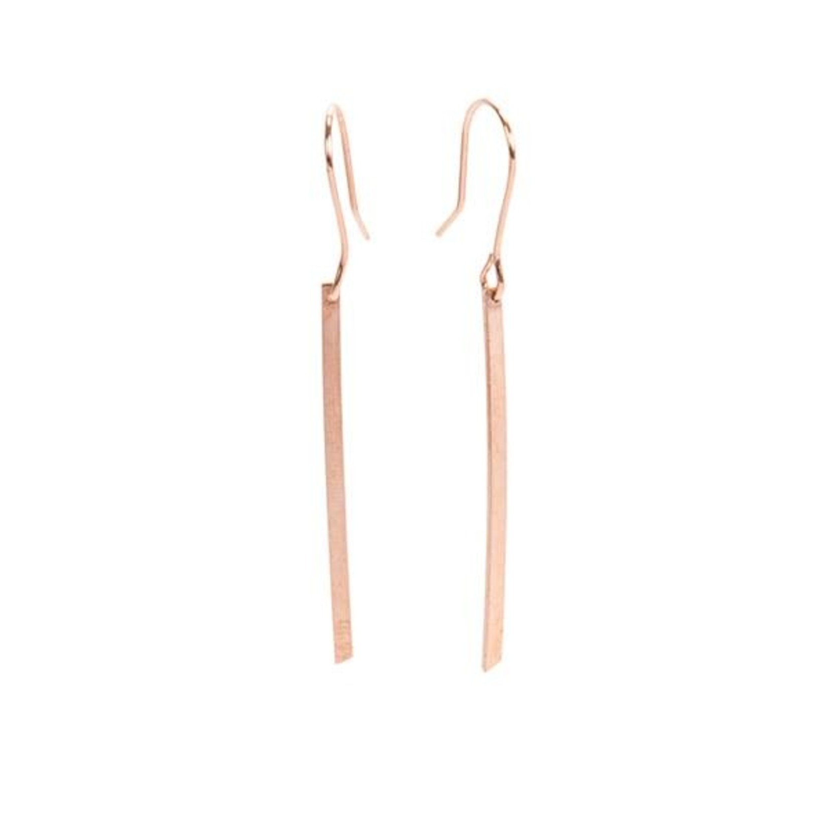 charlotte wooning earring stripe long - silver