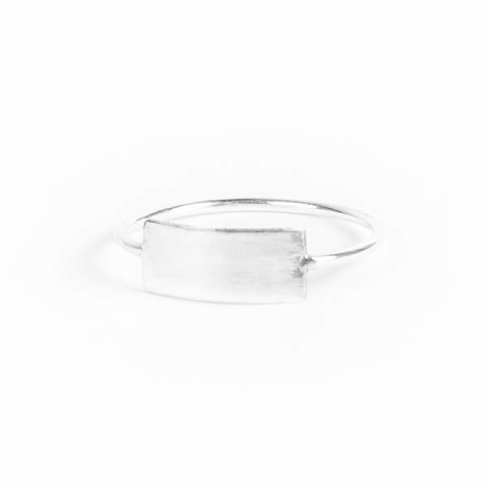 charlotte wooning ring geometry rectangle - silver