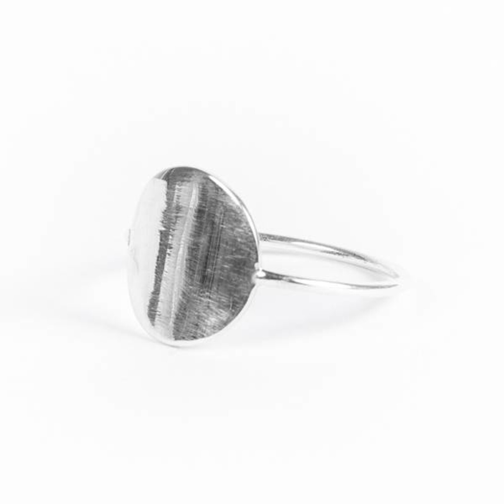 charlotte wooning ring geometry coin - silver