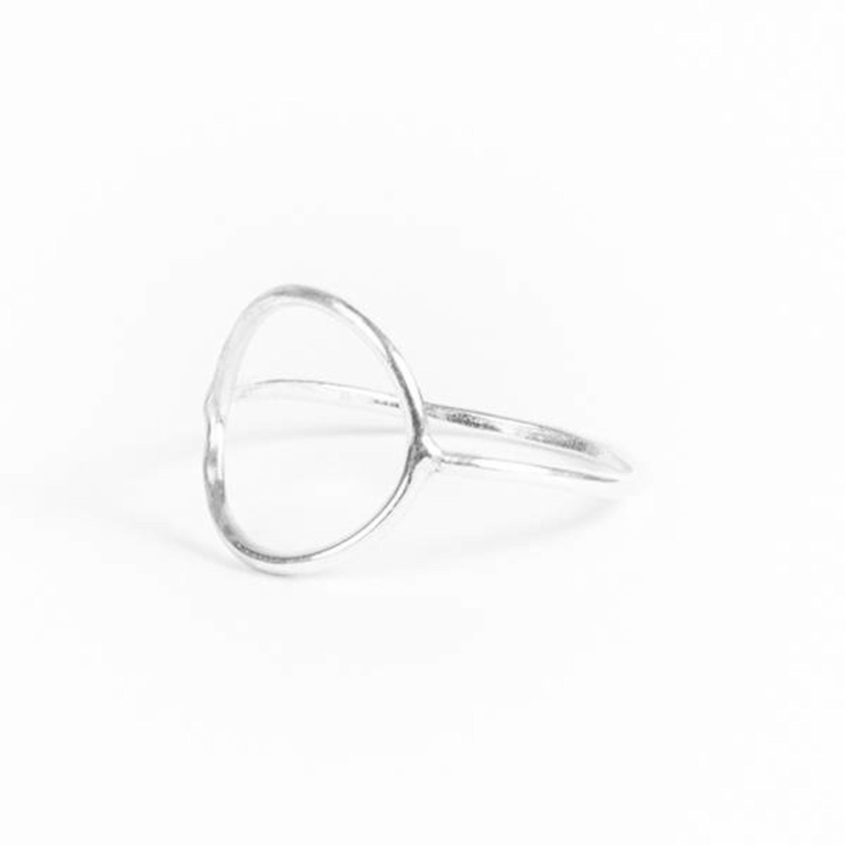 charlotte wooning ring geometry circle - zilver