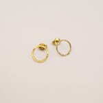 charlotte wooning earrings circle hammered freshyellow