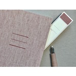 etiket notebook linen  - pink