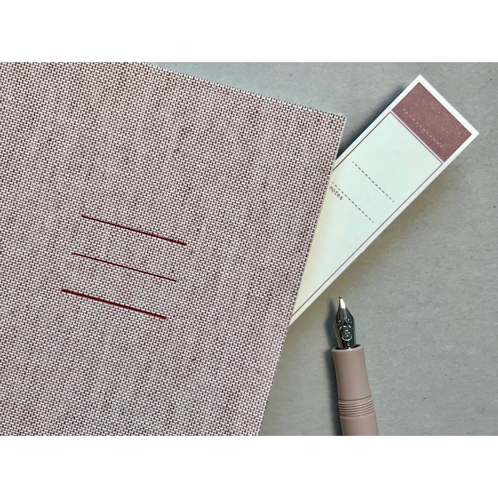 etiket etiket  notebook linen - pink