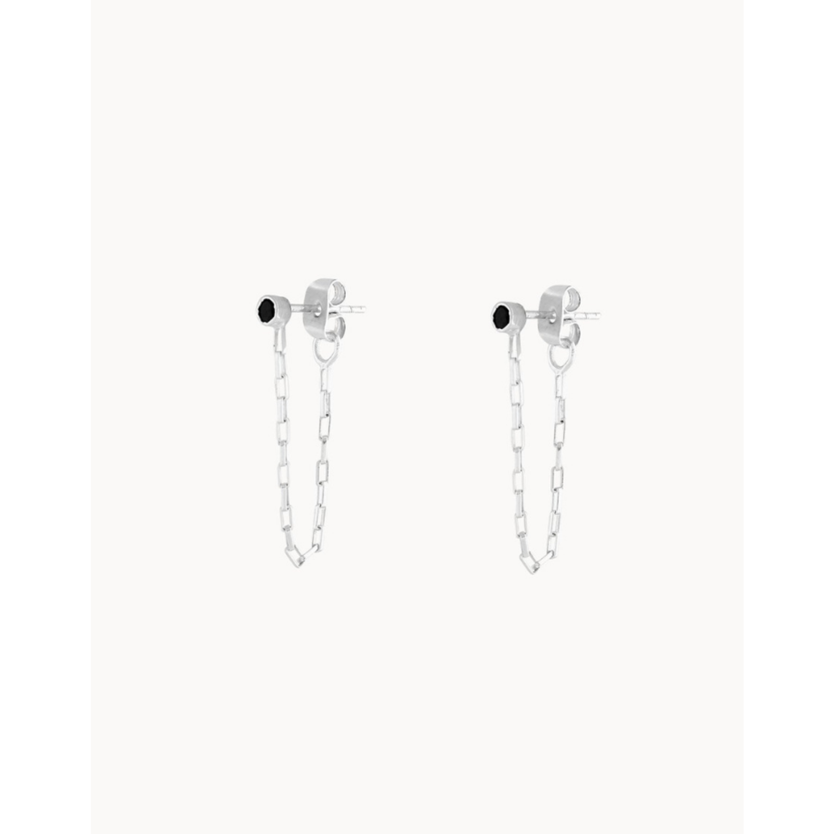 flawed peony studs - silver