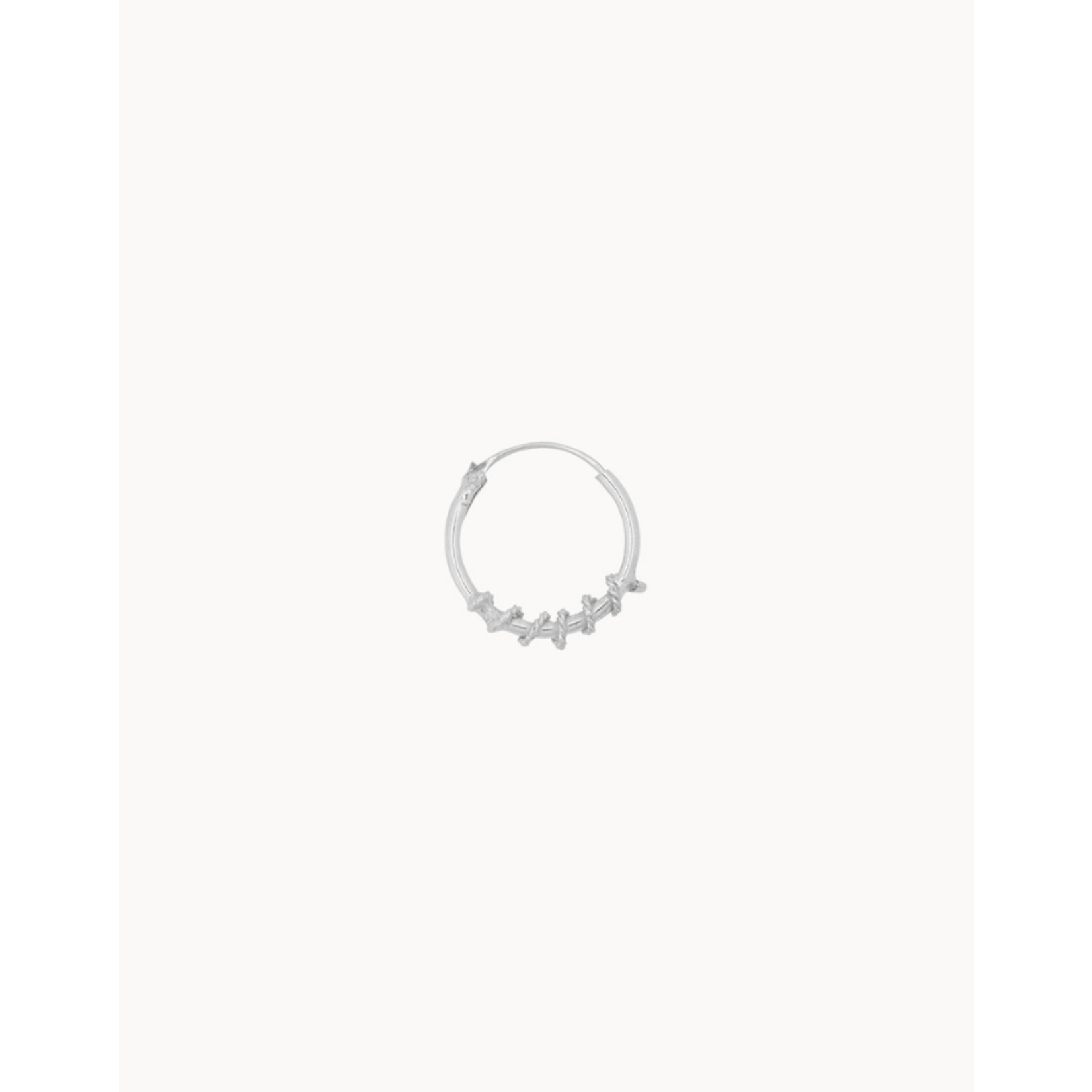 flawed flawed  wired hoop - silver