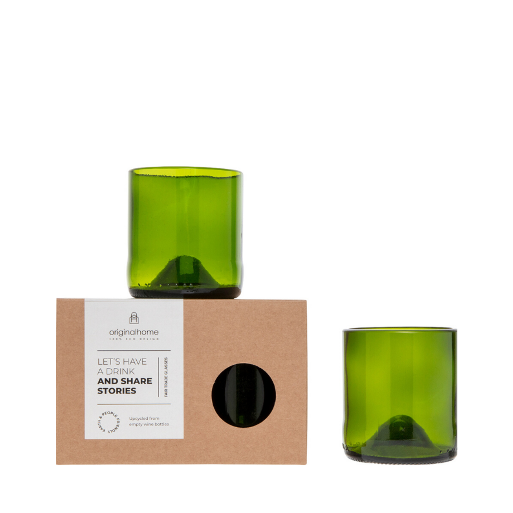 original home original home - glas groen - set van 2