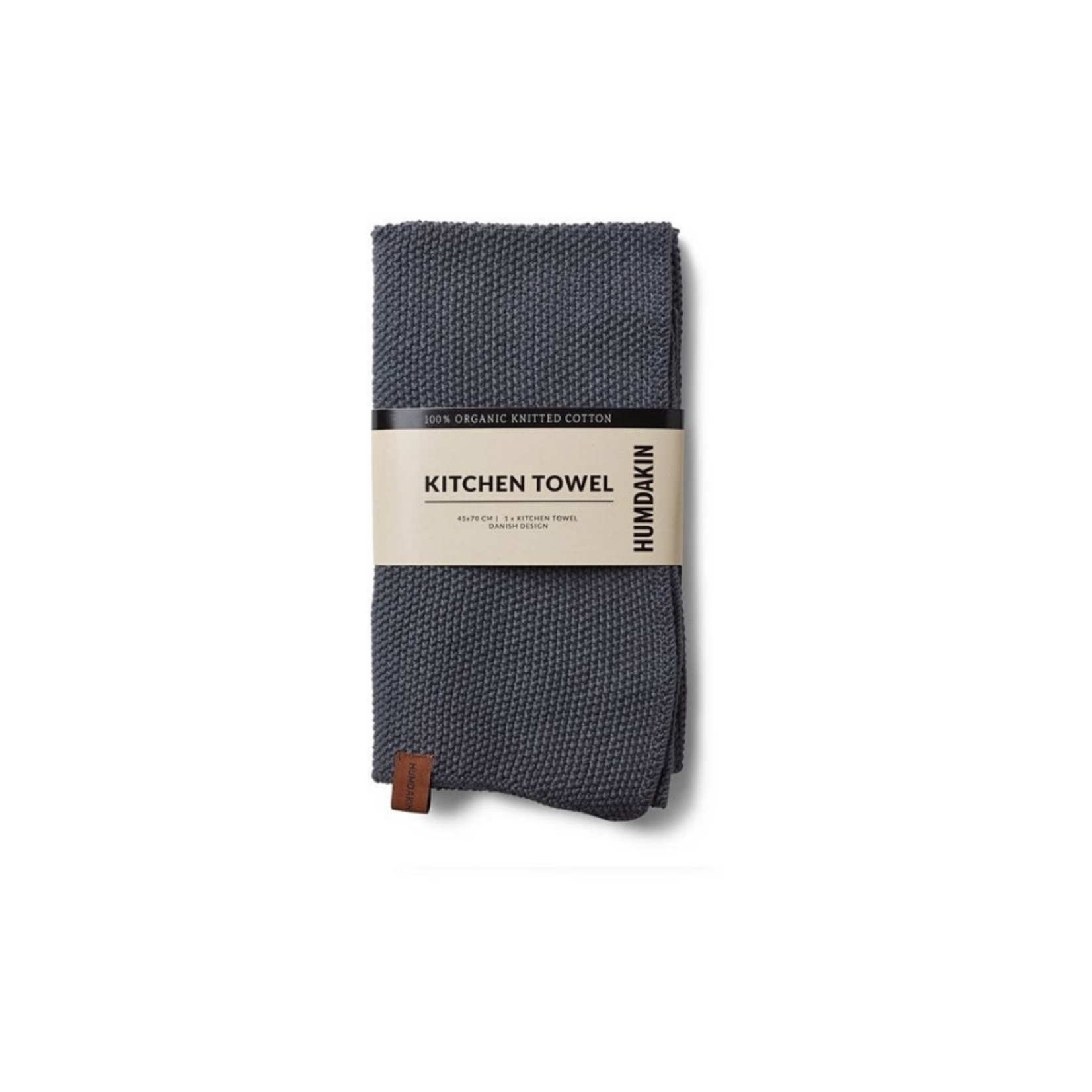 humdakin humdakin knitted kitchen towel - dark ash