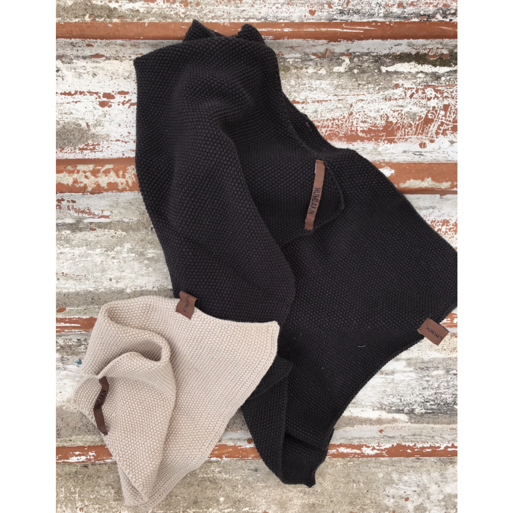 humdakin humdakin knitted kitchen towel - dark ash
