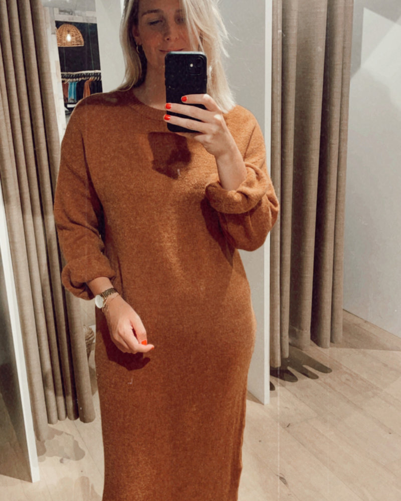 Astrid Knitted Dress Camel