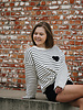 Heart Sweater Black/White