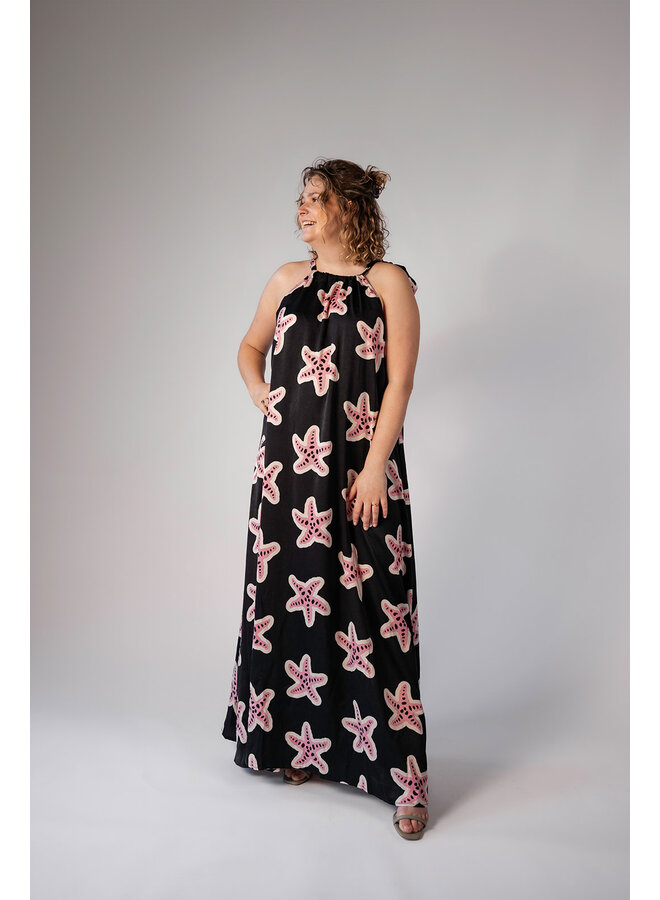 Lucie Dress Black/Rose