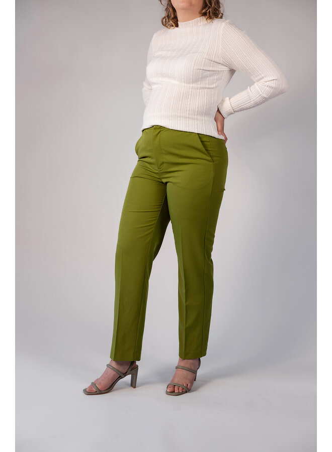 Sakura HW Zipper Pants Calla Green