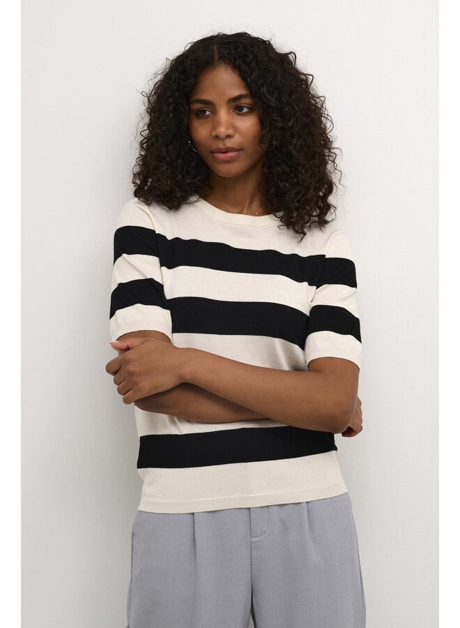 Mala Striped Knit Black/Turtledove