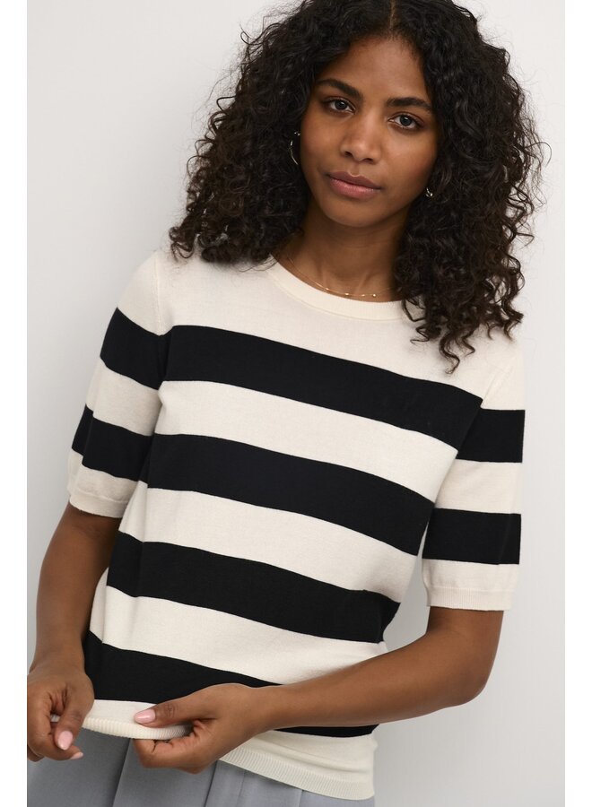 Mala Striped Knit Black/Turtledove