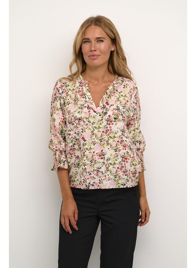 Johanna Blouse Pink/Red Flower