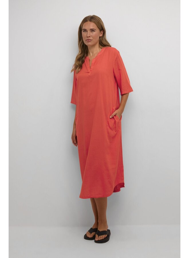 Milia Kaftan Dress Cayenne