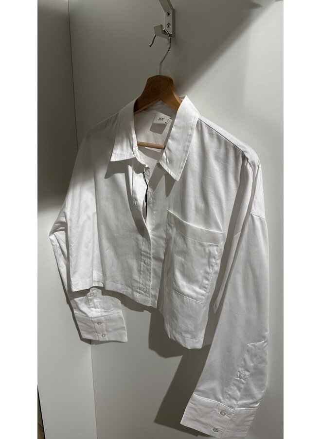 Willow Cropped Shirt White