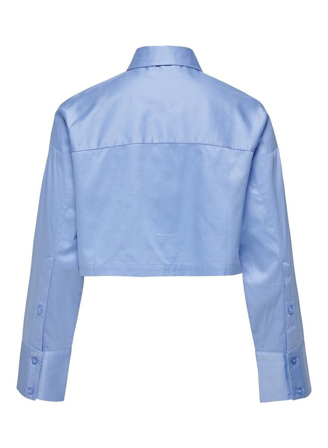 Willow Cropped Shirt Blue