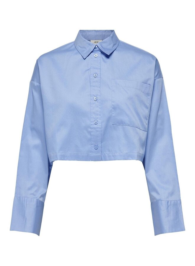 Willow Cropped Shirt Blue
