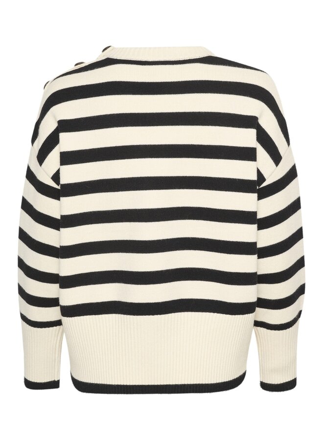 Marie Knit Pullover White/Black