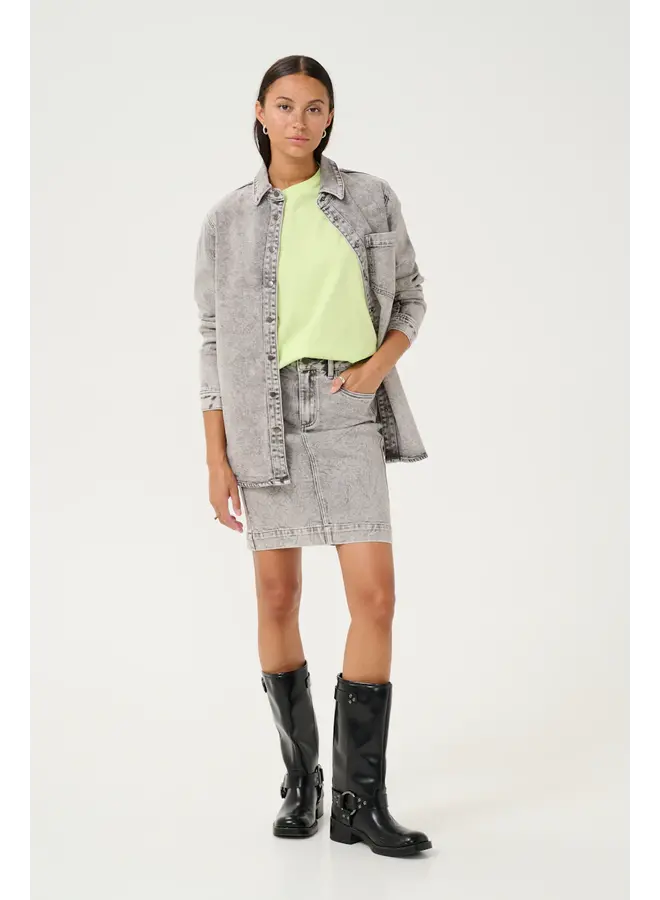 Amelia Denim Skirt Grey Washed