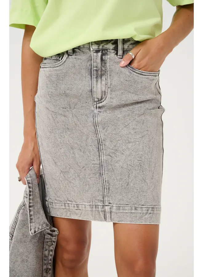 Amelia Denim Skirt Grey Washed