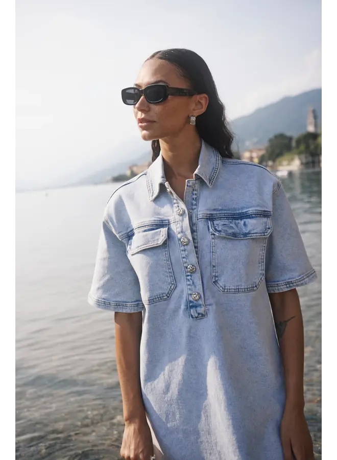 Maja Denim Dress Light Blue Denim