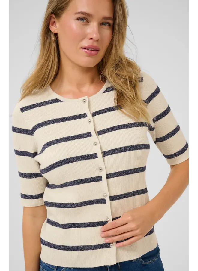 Morita Cardigan Silver White/Blue