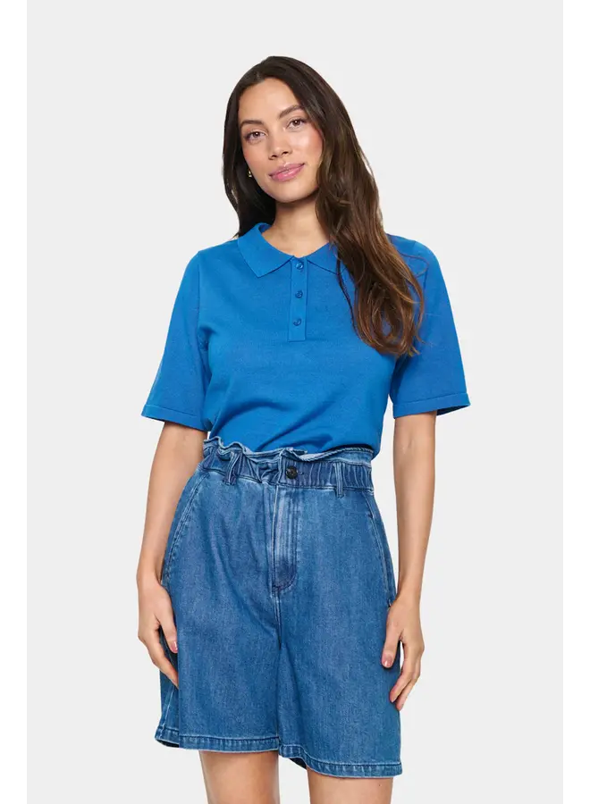 Mila Polo Pullover Campanula