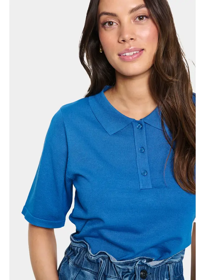 Mila Polo Pullover Campanula