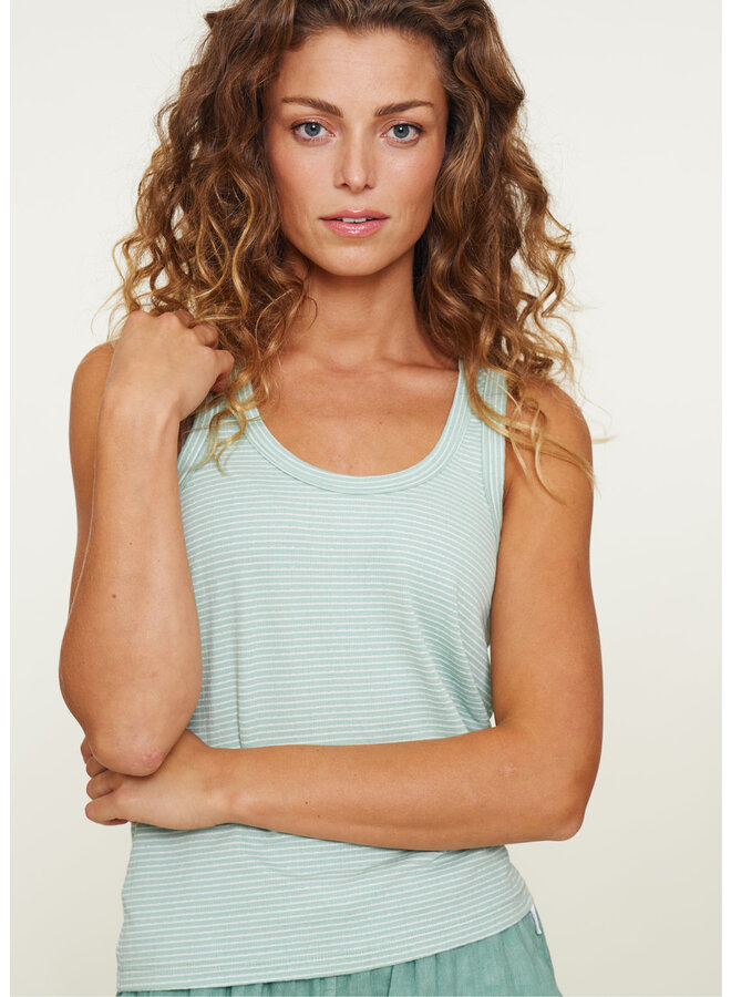 Prato Salvia/Egret Stripe Tanktop