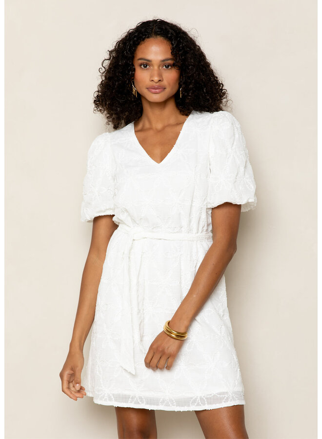 Dionne Dress  Off White Flower