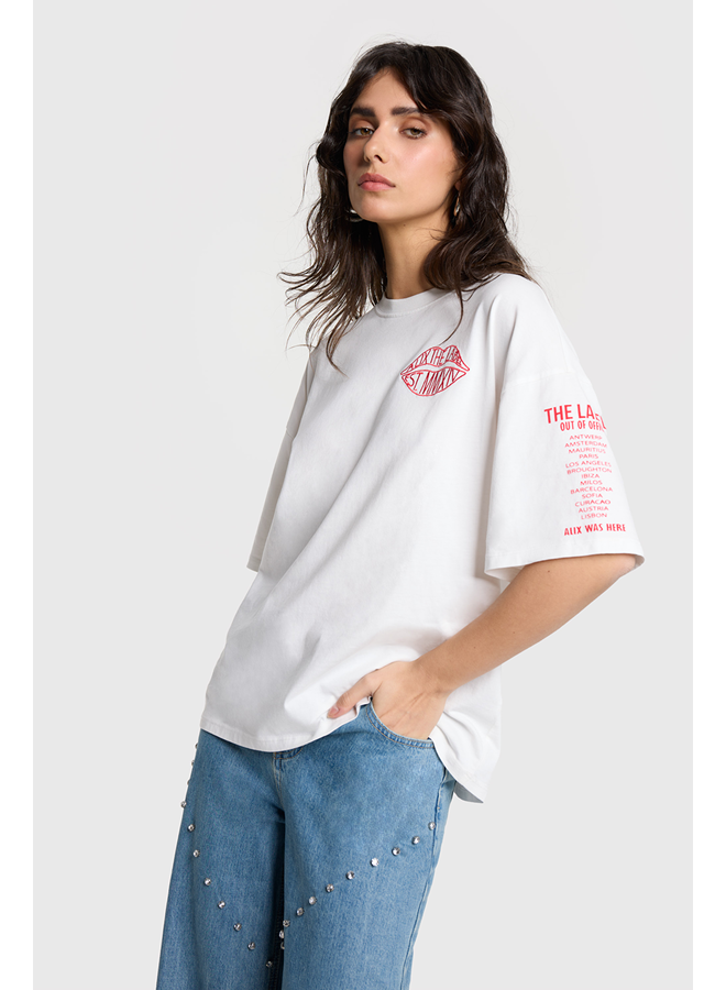Lips T-shirt Soft White