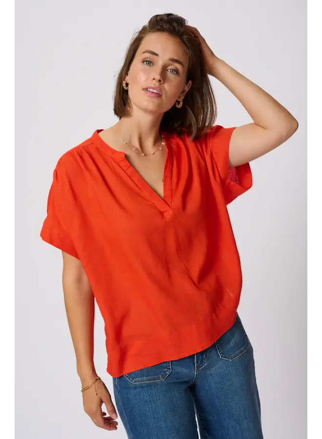 Milia Wing Blouse Grenadine