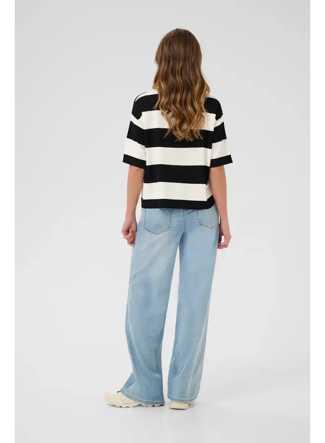 Lizza Polo Knit Black/Chalk