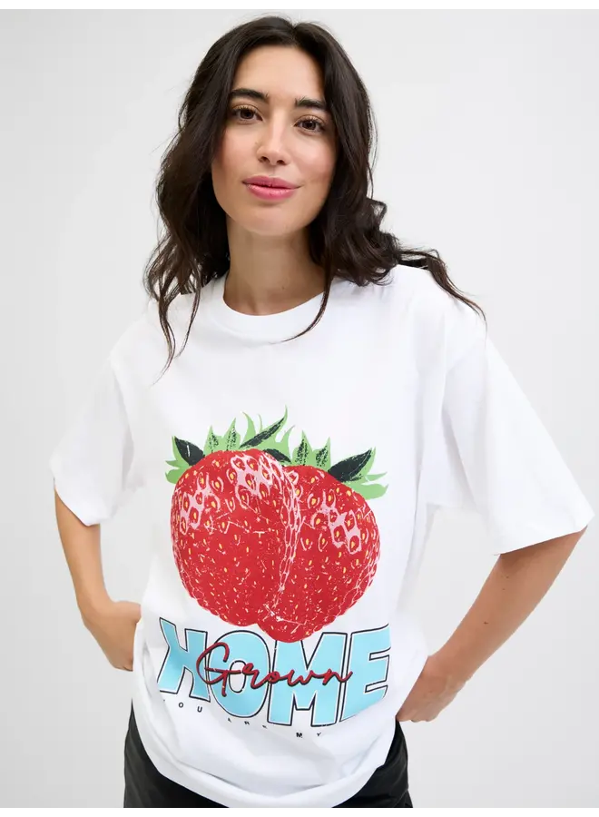 Millow Loose Tee Bright White Home Grown