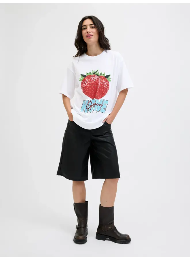 Millow Loose Tee Bright White Home Grown