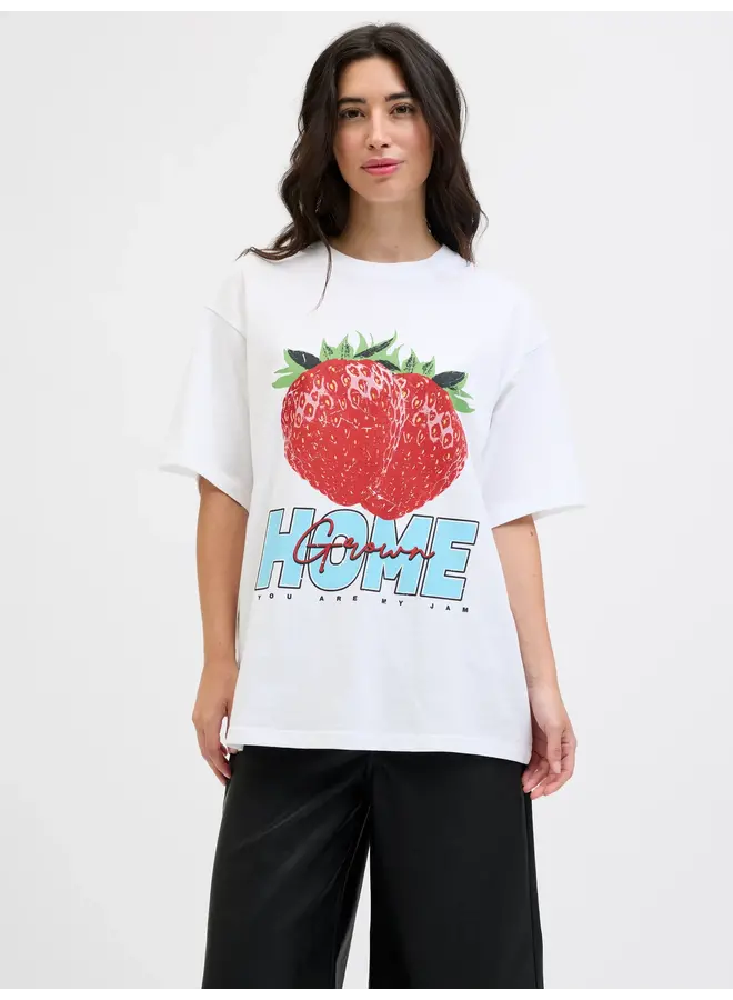 Millow Loose Tee Bright White Home Grown