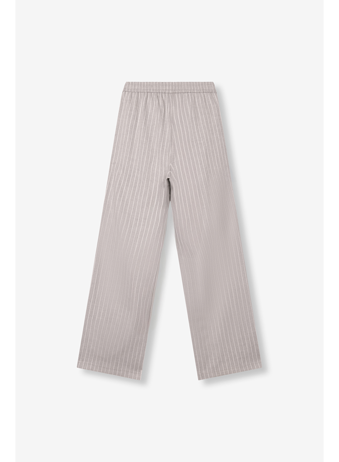 Pinstripe Pants Light Grey Melange