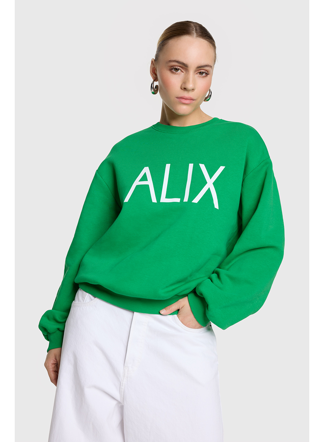 Clean Logo Sweater Bright Green