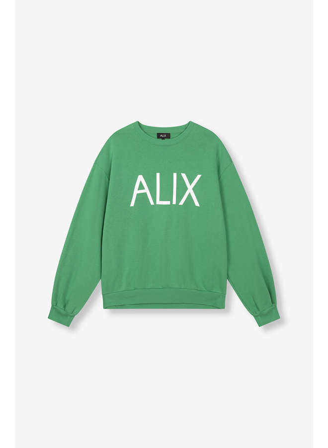 Clean Logo Sweater Bright Green