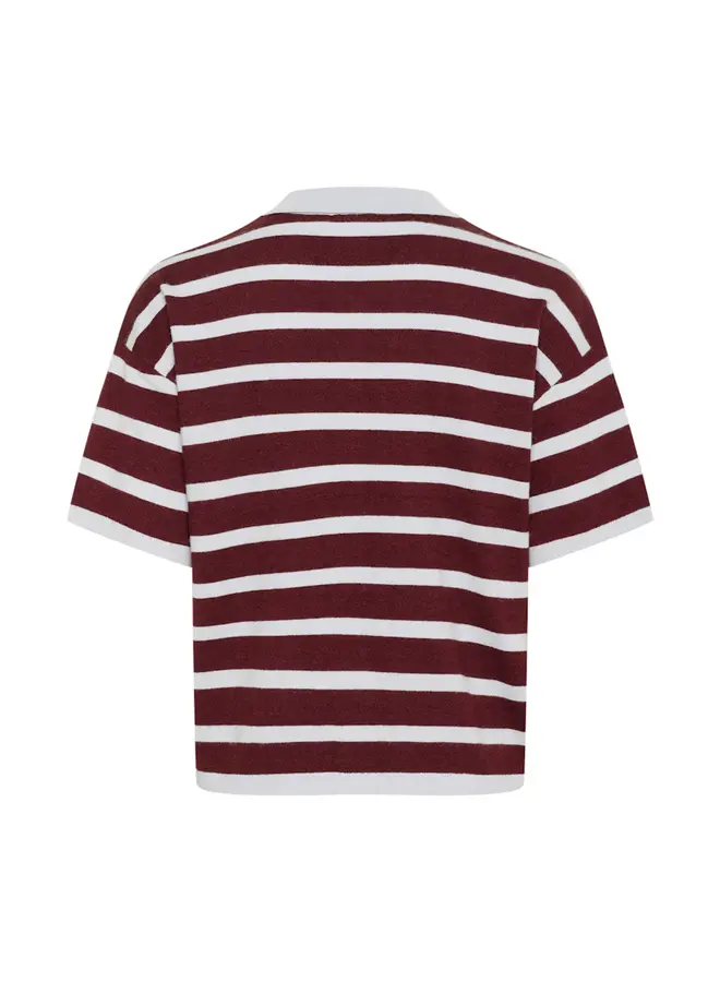 Likam Striped Polo Chocolate Grey