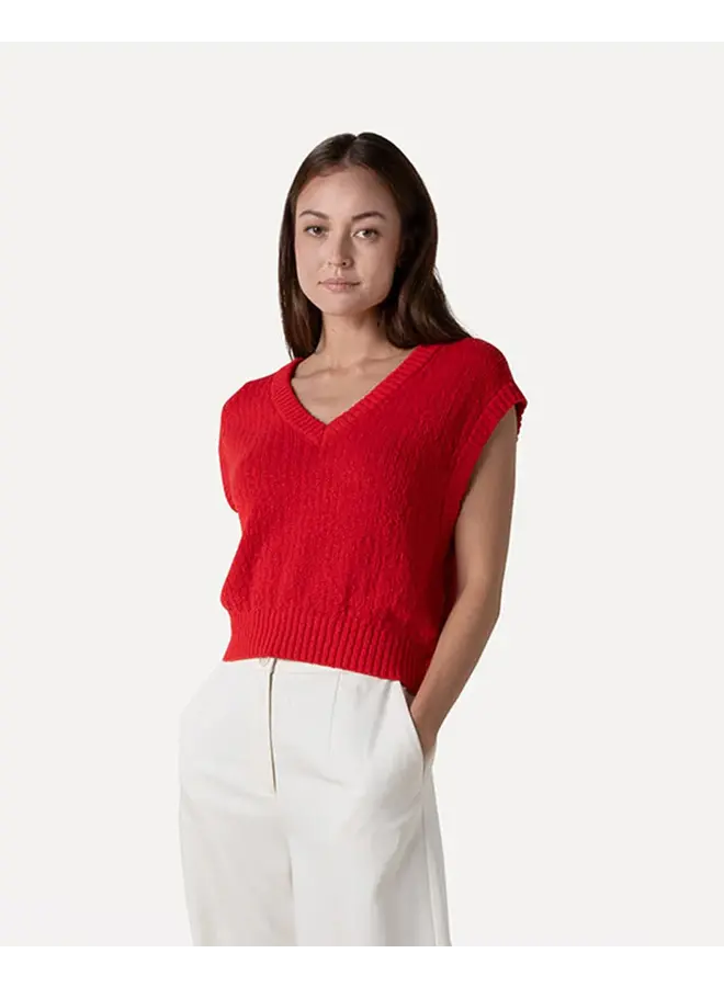 Noé Knitted Vest Flame Scarlet