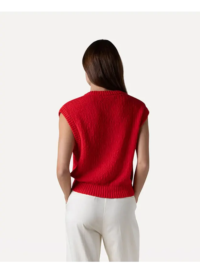 Noé Knitted Vest Flame Scarlet
