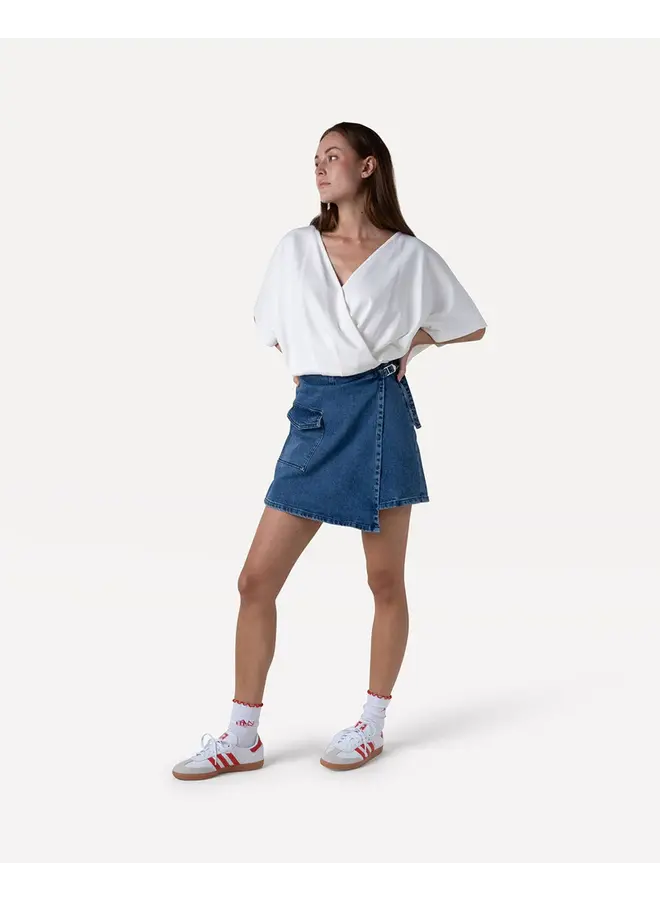 Gwen Denim Skort Mid Blue Denim