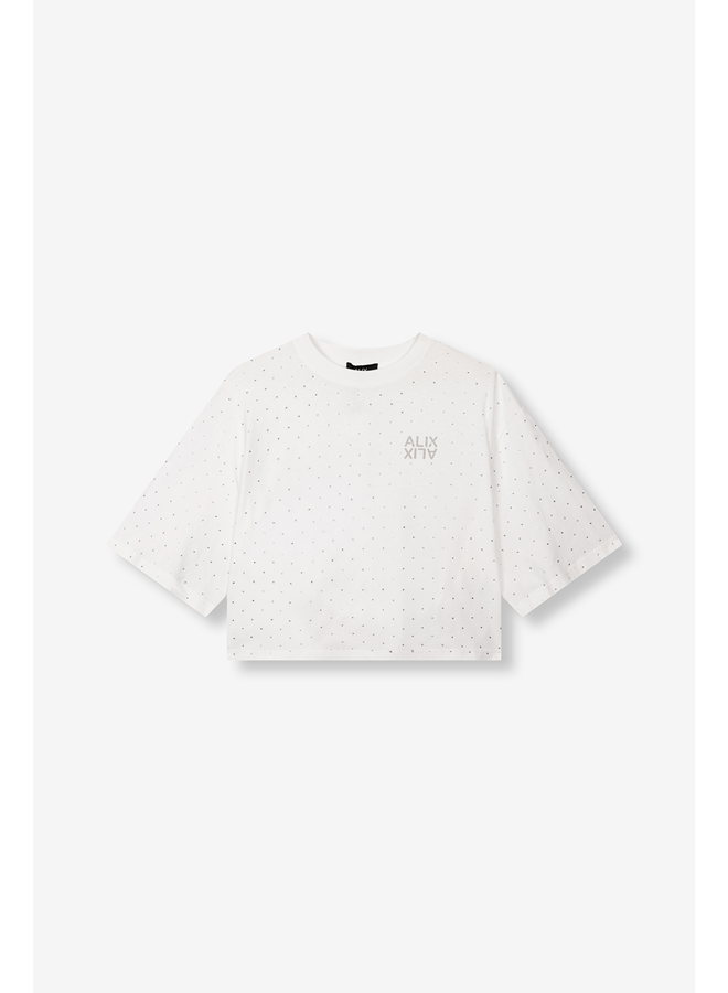 Studded T-shirt Soft White