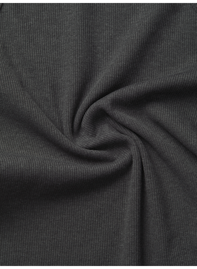 Forest Rib Top Dark Grey